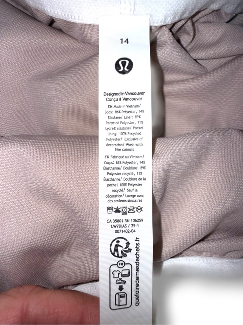 NWT LULULEMON 3" Pace Rival High-rise Shorts - White Size 14 - Picture 6 of 9
